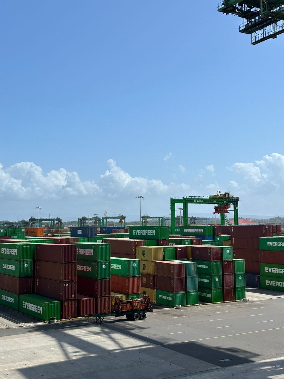 Supplies being unloaded